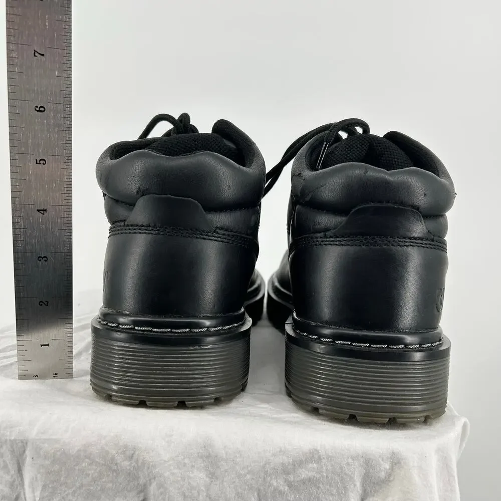 Men's Black Leather GBX Factor Chunky Platform Utility Oxford Boot Shoes 9.5M